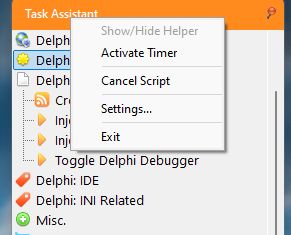 Title Bar Popup Menu
